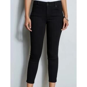 TAHARI Mid Rise Black Skinny Jeans, Size 12/31